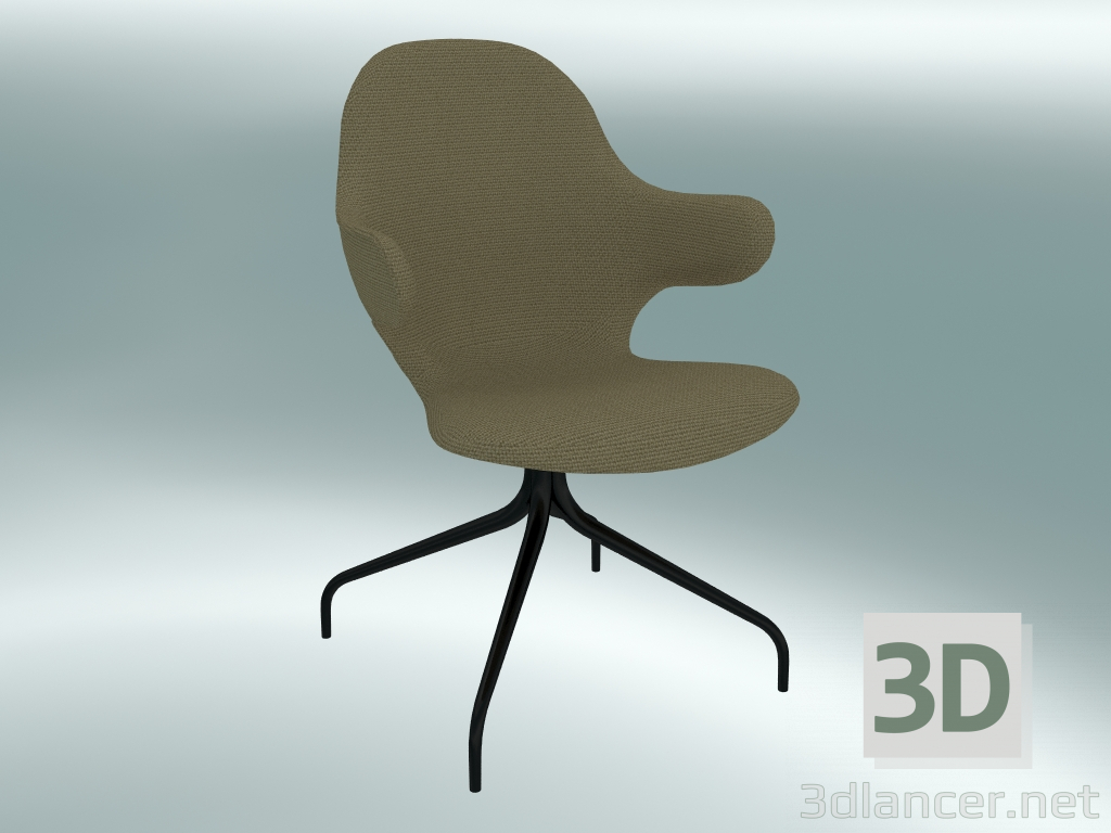 modèle 3D Fauteuil pivotant Catch (JH2, 58x58 N 90cm, Acier recouvert de poudre noire, Hallingdal - 224) - preview