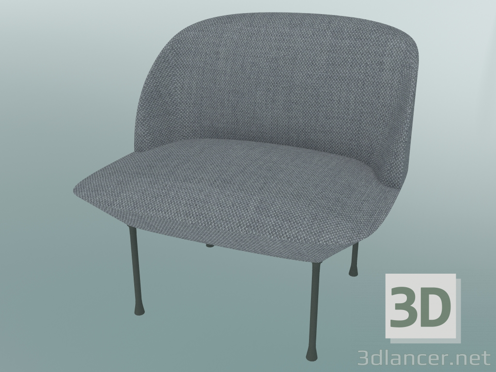 modèle 3D Fauteuil Oslo (Fiord 151, Gris clair) - preview