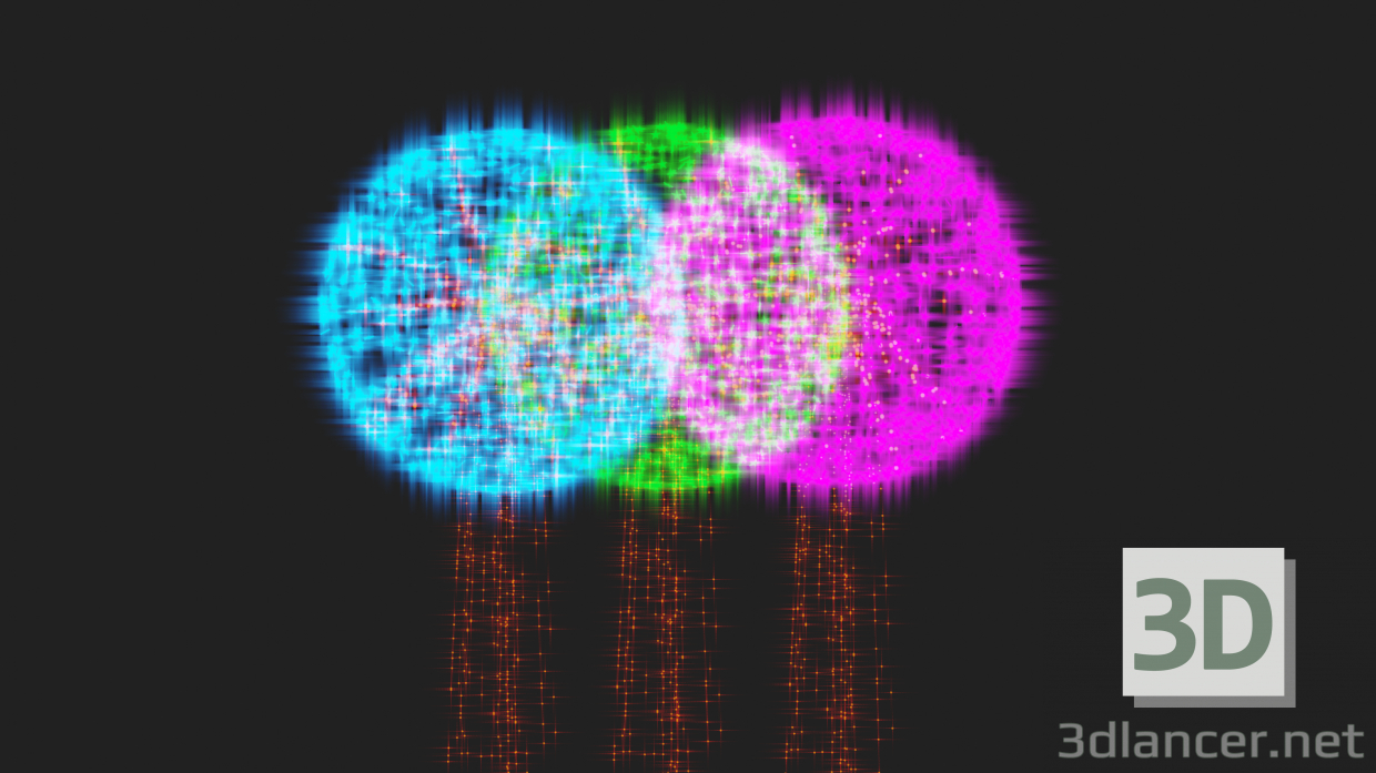 Feuerwerk 3D-Modell kaufen - Rendern