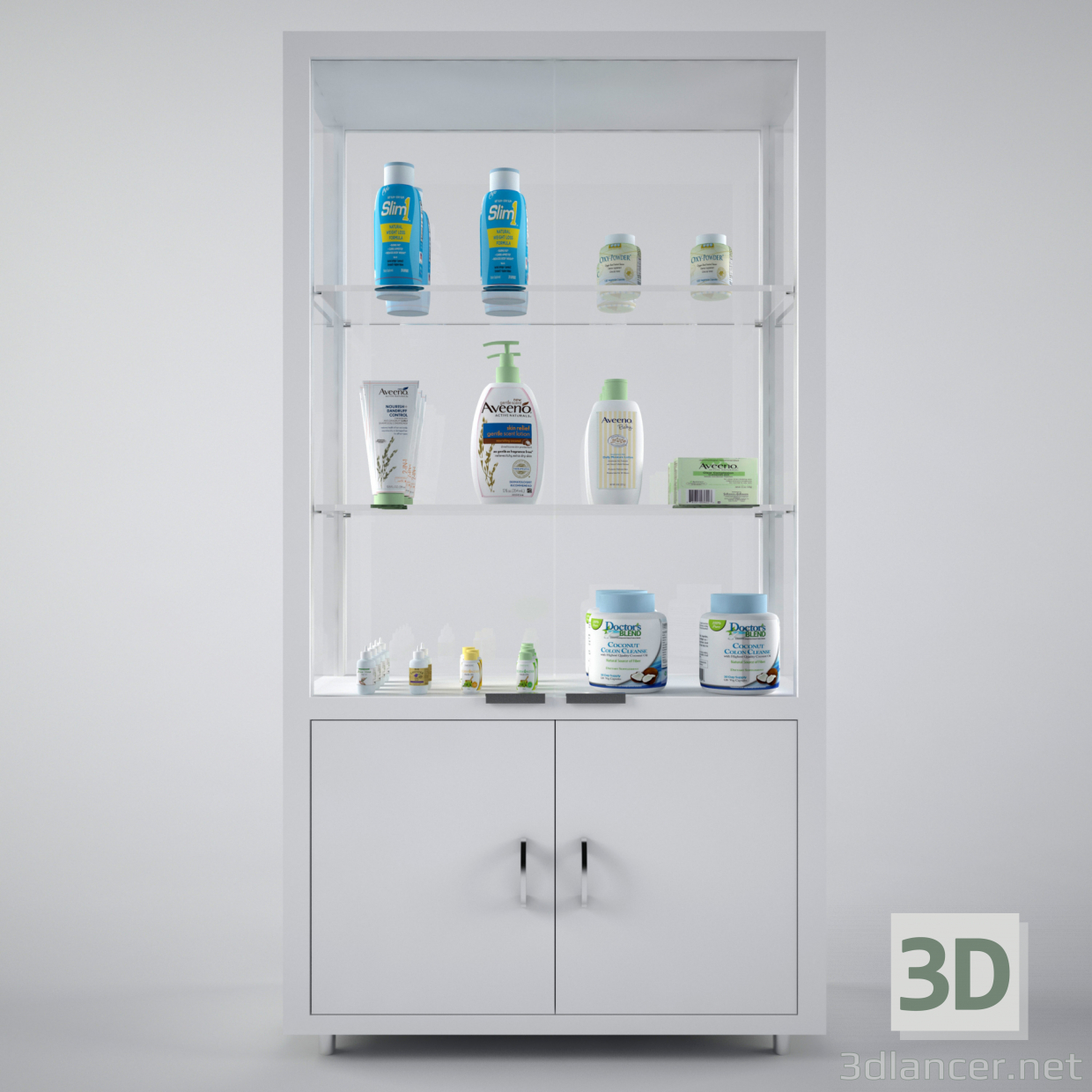 modèle 3D Vitrine des produits - preview