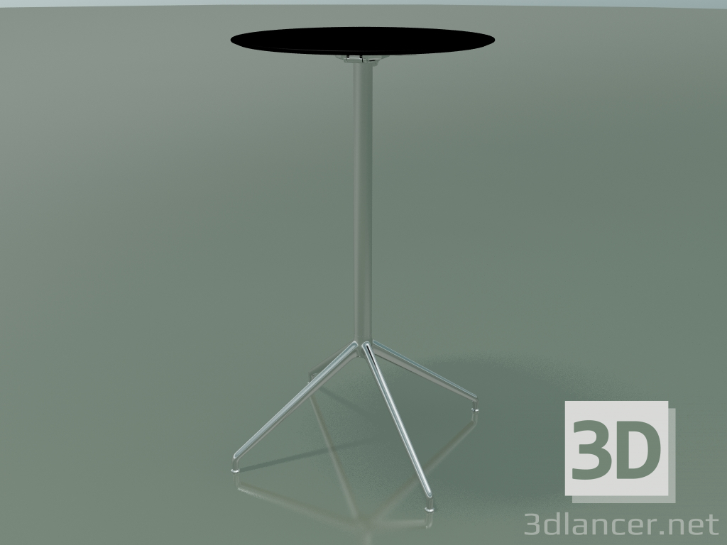 Modelo 3d Mesa redonda 5750 (H 103,5 - Ø59 cm, desdobrada, preta, LU1) - preview