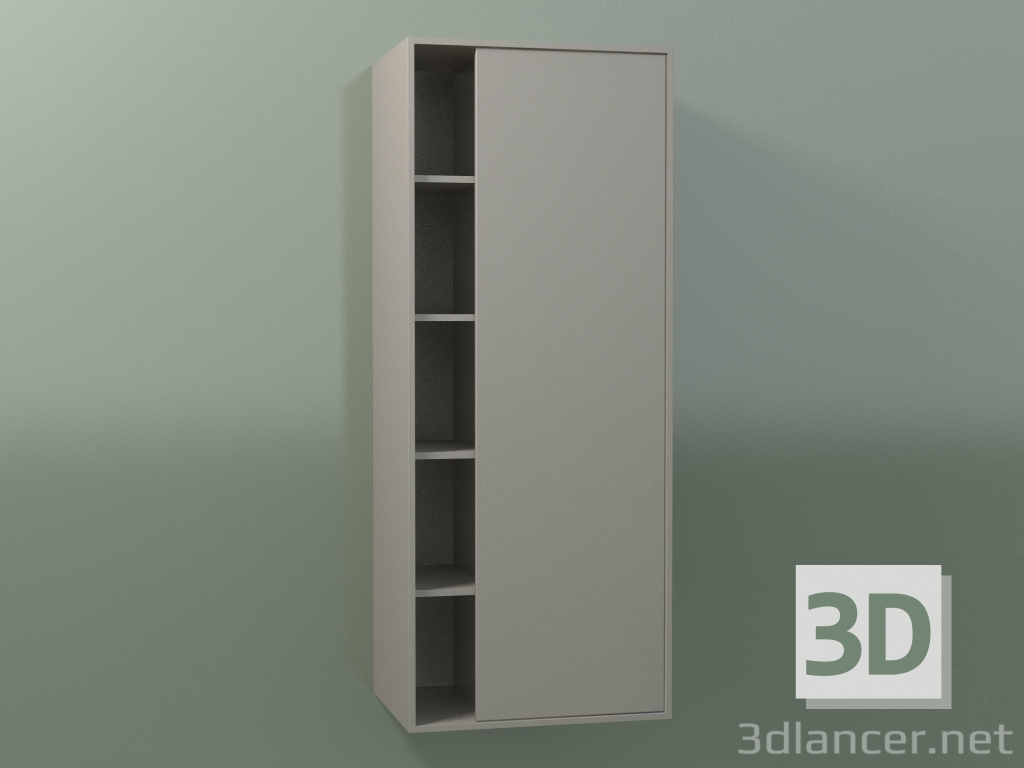 3D Modell Wandschrank mit 1 rechten Tür (8CUCDDD01, Ton C37, L 48, P 36, H 120 cm) - Vorschau