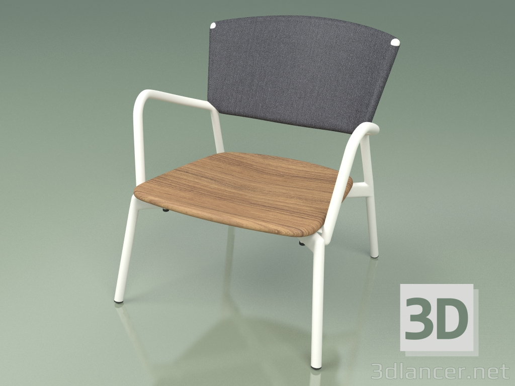 3d model Silla 027 (Metal Milk, Batyline Grey) - vista previa