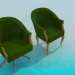 3d model Armchair and chair set - preview