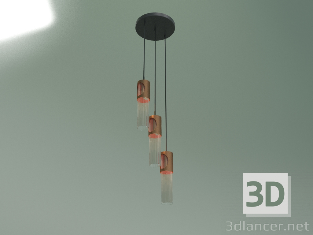 Modelo 3d Candeeiro suspenso Clip 50087-3 (preto-bronze) - preview