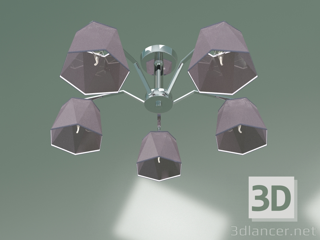 3D Modell Deckenlüster 60076-5 (Chrom) - Vorschau