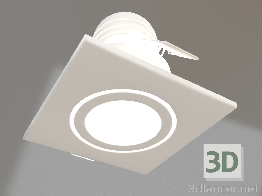 modello 3D Lampada LED LTM-S46x46WH 3W Day White 30deg - anteprima