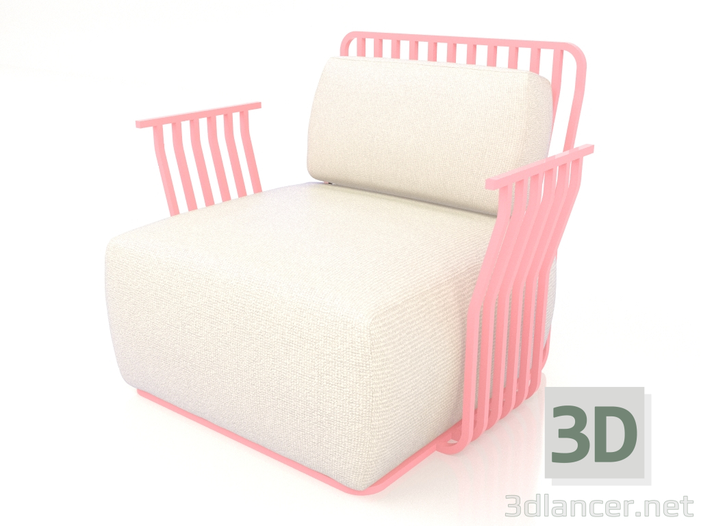 modèle 3D Chaise longue (rose) - preview