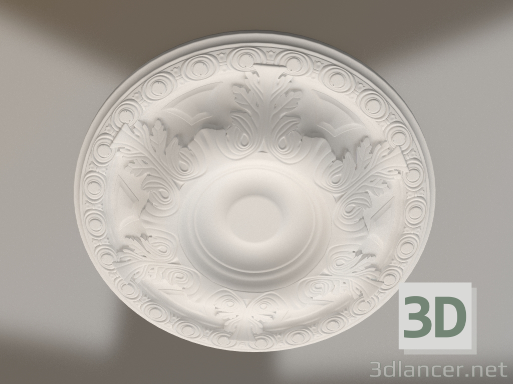 modello 3D Presa da soffitto in cartongesso RP 062 P=490 - anteprima