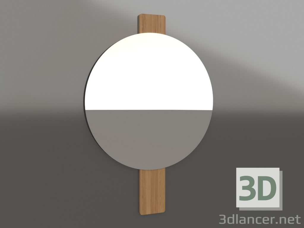 modello 3D Specchio da parete D 600 mm (rovere naturale) - anteprima