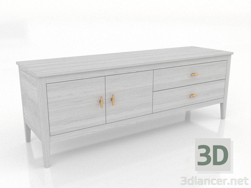 3D modeli TV dolabı 1 1500 mm (beyaz RAL 9010) - önizleme 3D modeli TV dolabı 1 1500 mm (beyaz RAL 9010) - önizleme