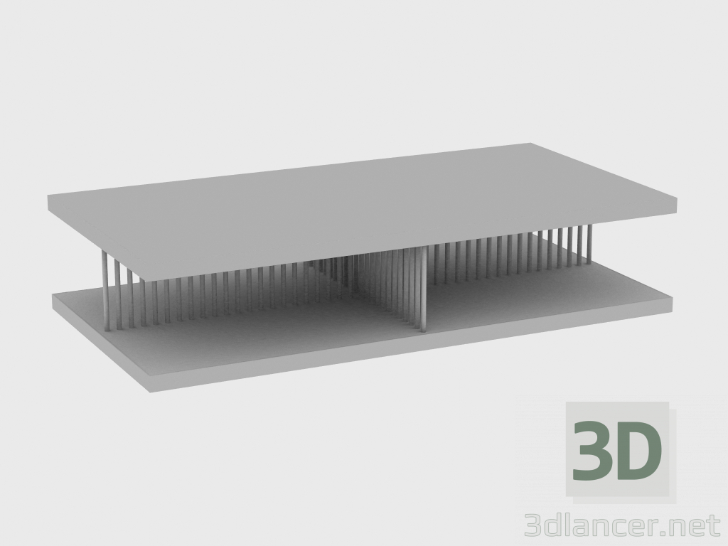 3D Modell Couchtisch HOPPER SMALL TABLE (160X82XH34) - Vorschau