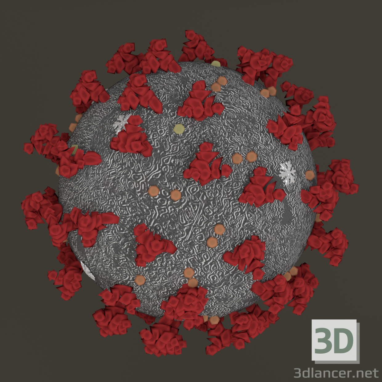 modello 3D di Coronavirus 2019-nCoV comprare - rendering