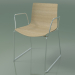 3d model Chair 0378 (on rails with armrests, without upholstery, bleached oak) - preview