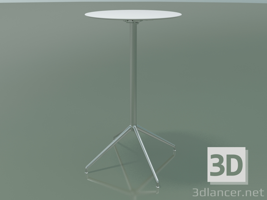 3d model Mesa redonda 5750 (H 103.5 - Ø59 cm, desplegado, Blanco, LU1) - vista previa