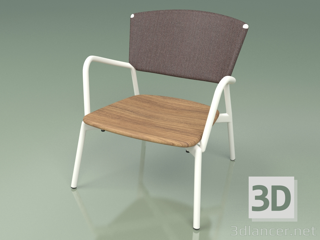 3d model Silla 027 (Metal Milk, Batyline Brown) - vista previa