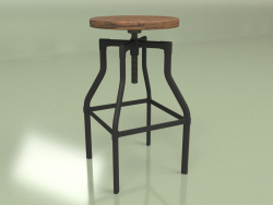 Tabouret de bar Machinist (noir, frêne massif)