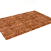 3d model Alfombra naranja Muse 300x200 - vista previa