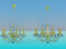 Chandeliers with candelabra