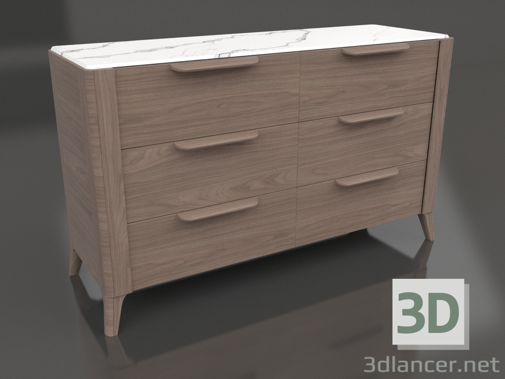 modèle 3D Commode (Noyer) - preview