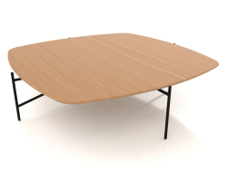 Low table 120x120 with a wooden table top