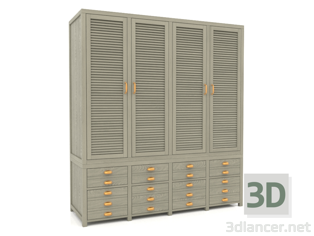 3d model Armario (4 secciones) - vista previa