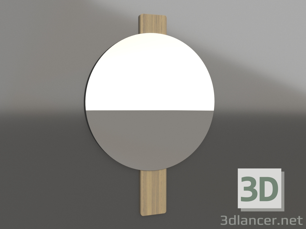 3d model Wall mirror D 600 mm (lightened oak) - preview