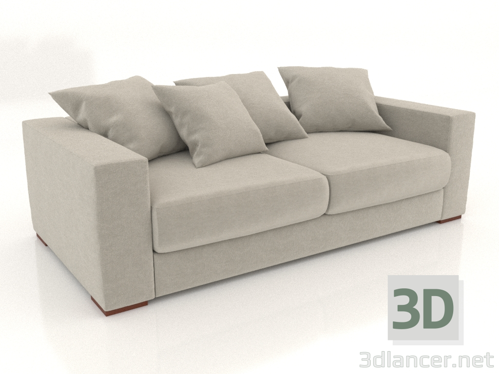 modello 3D Divano Sherna 206 cm - anteprima modello 3D Divano Sherna 206 cm - anteprima