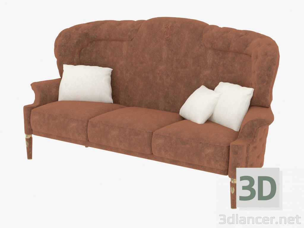 3d model Sofá triple clásico Alice - vista previa