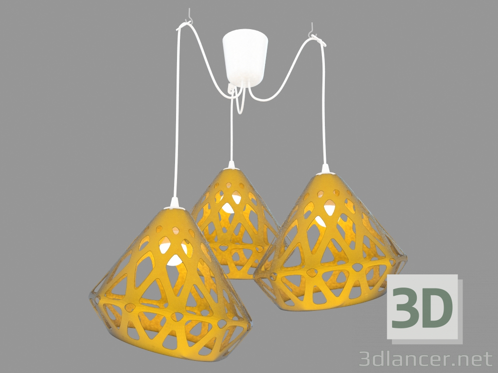 Modelo 3d Luz pingente (amarelo 2.1) - preview