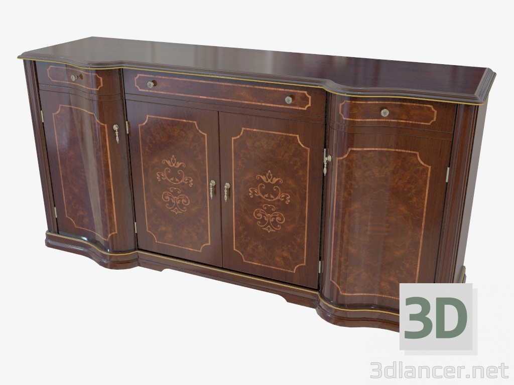 modello 3D Il comò è a 4 porte (1920х940х550) - anteprima