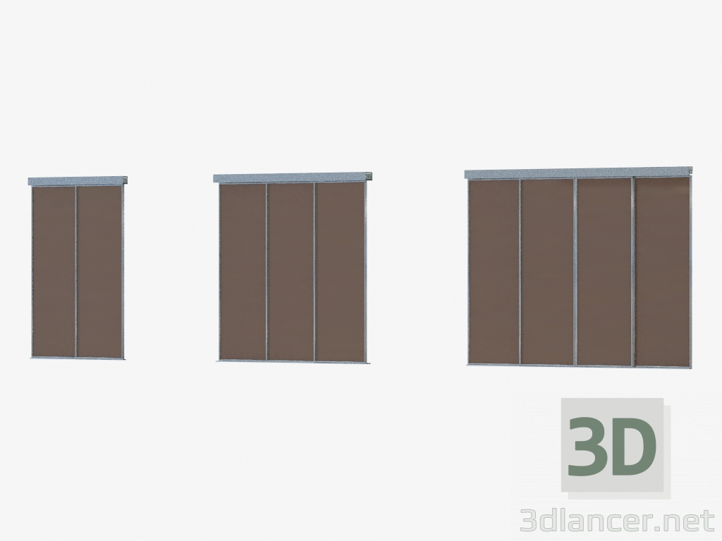 Modelo 3d Partição Interroom A1 (bronza prateado) - preview