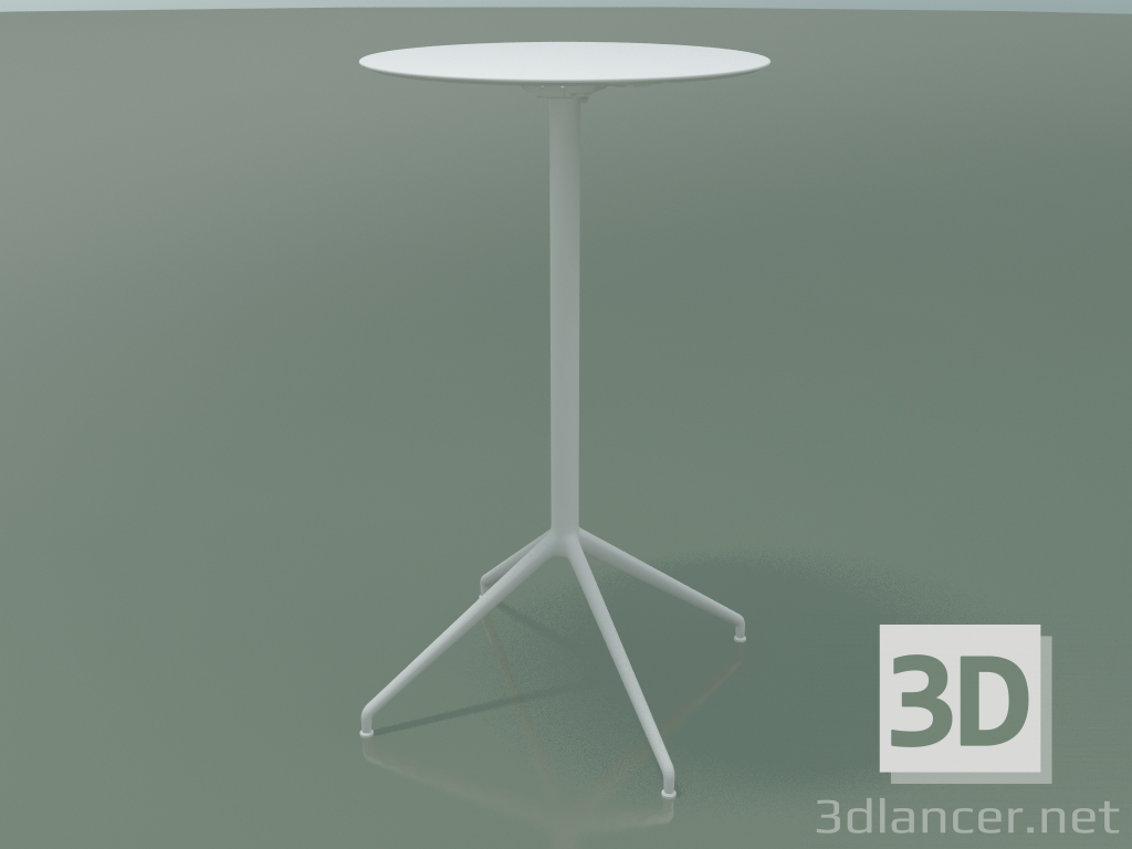 3d model Mesa redonda 5750 (H 103.5 - Ø59 cm, desplegada, blanca, V12) - vista previa