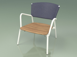 Chaise 027 (Métal Lait, Batyline Bleu)