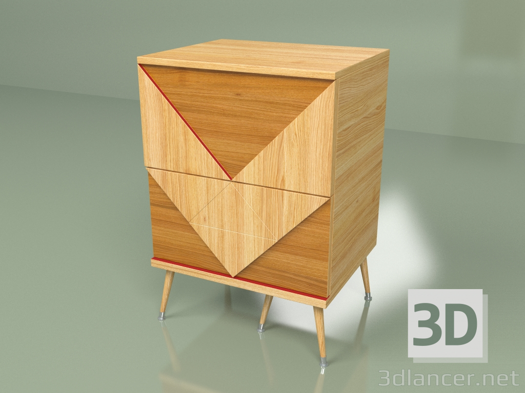 Modelo 3d Mesa de cabeceira Woo Twins - preview