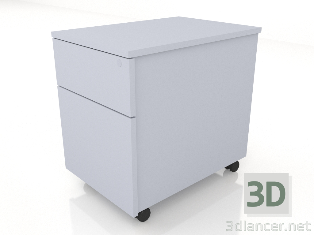 modello 3D Piedistallo mobile senza maniglia SLD12 (416x600x586) - anteprima