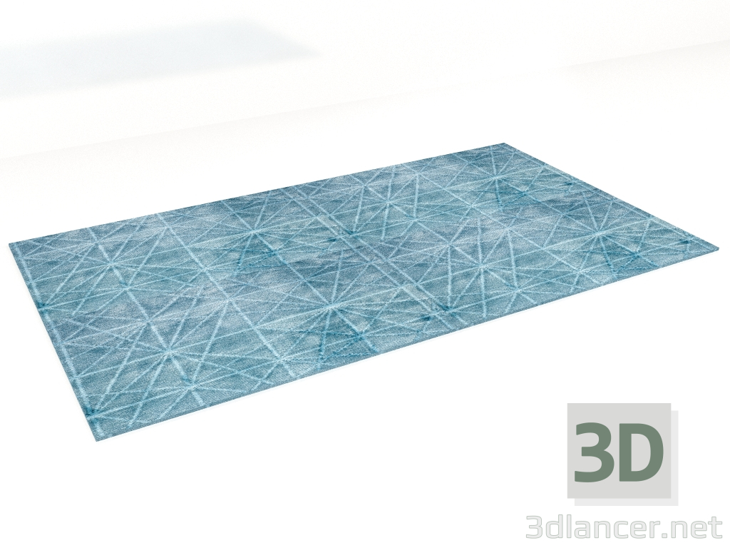 modello 3D Tappeto blu Muse 420x240 - anteprima