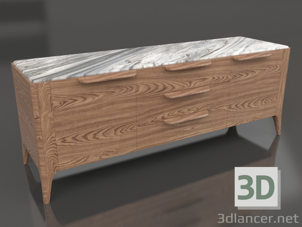 3d model Soporte de TV (Nogal) - vista previa