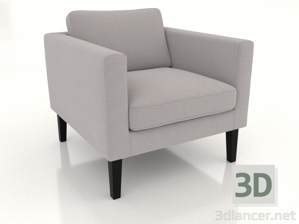 modello 3D Poltrona (gambe alte, tessuto) - anteprima