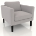 3d model Armchair (high legs, fabric) - preview