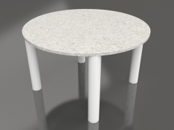 Table basse D 60 (Blanc, DEKTON Sirocco)