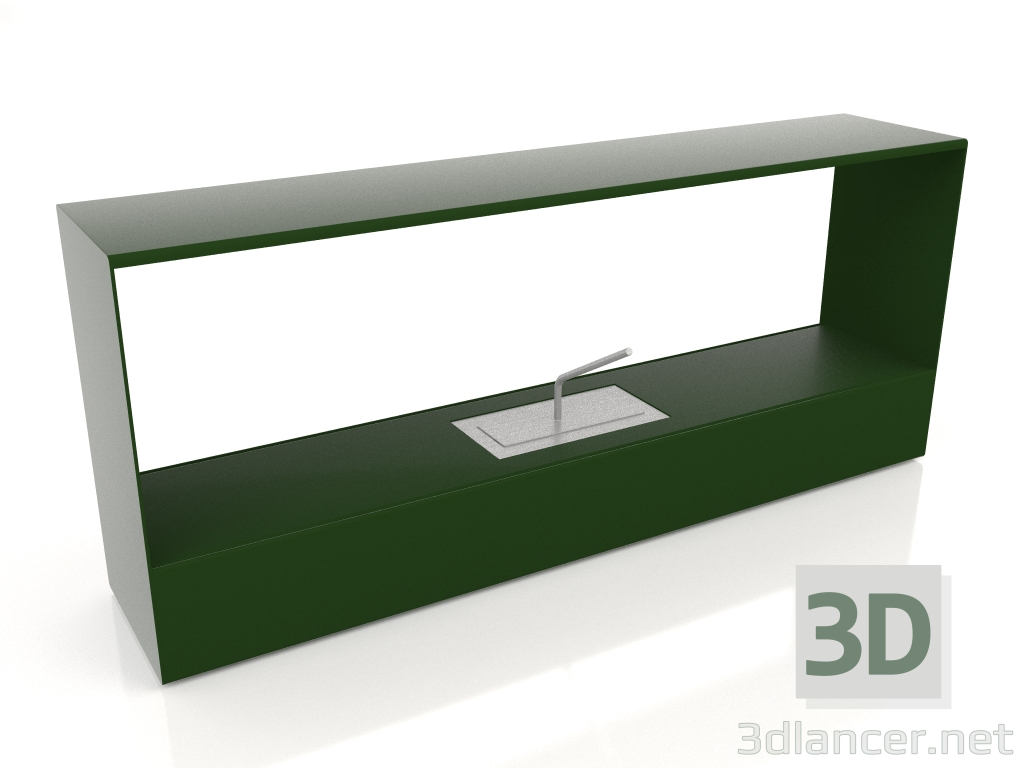 3d model Quemador 3 (verde botella) - vista previa