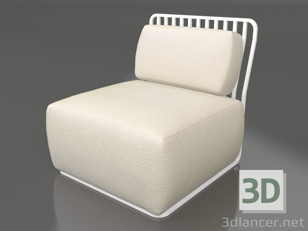 modello 3D Poltrona lounge (Bianco) - anteprima