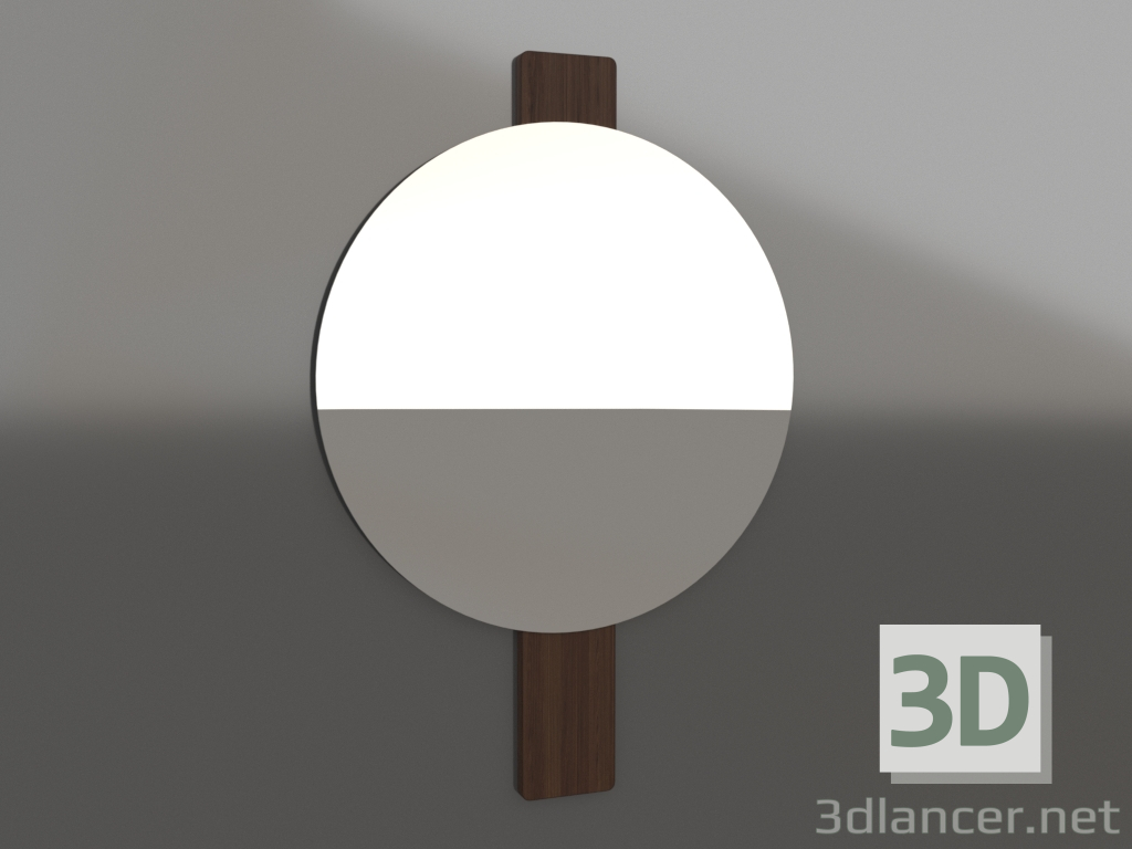 3d model Wall mirror D 600 mm (dark walnut) - preview