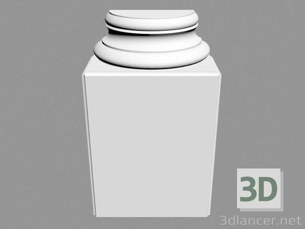 Modelo 3d Semicoluna (parte inferior) K1131 (35 x 17,5 x 57,5 ​​- Ø 35 cm) - preview