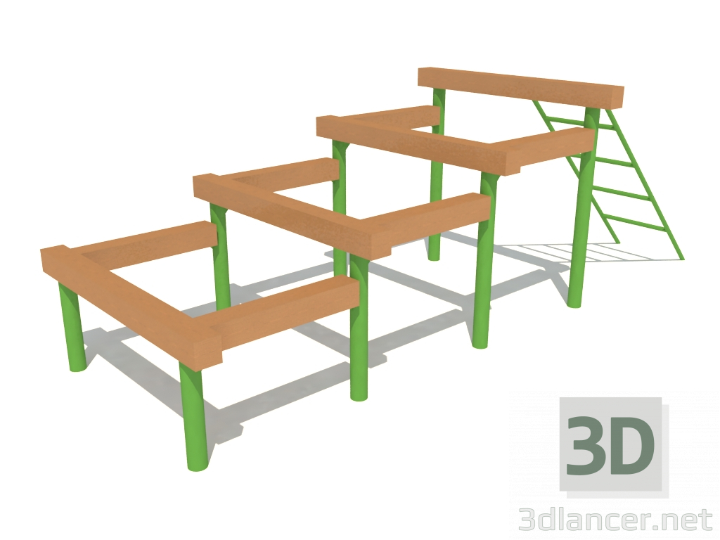 3D modeli Engel rotası (tahrip olmuş merdiven) (7831) - önizleme