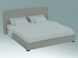 Cama de casal Jarrow Wave Capitone