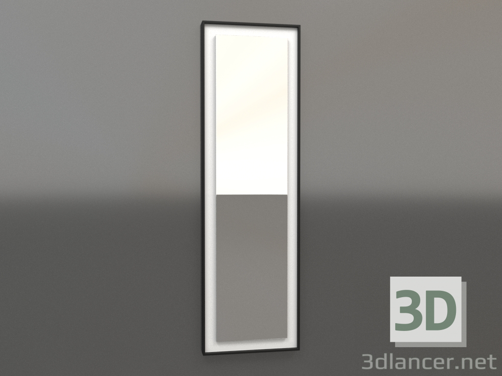 3d model Espejo ZL 18 (450x1500, blanco, madera negro) - vista previa