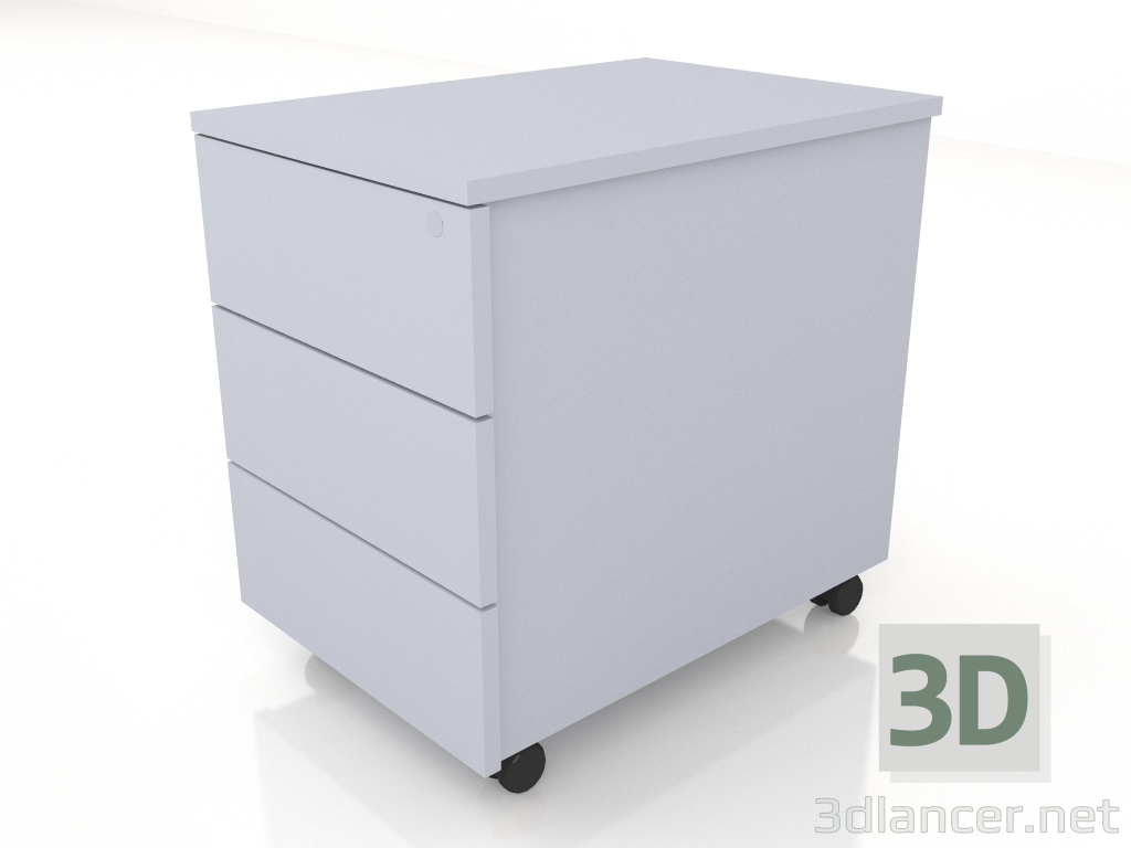 modello 3D Piedistallo mobile senza maniglia SLD13 (416x600x586) - anteprima