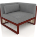 3d model Modular sofa, section 6 right (Wine red) - preview